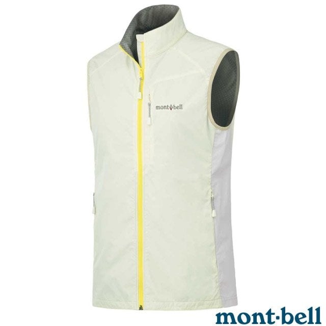 【MONT-BELL】女 LIGHT SHELL VEST 軟殼防潑水背心.立領背心/1106560 BOWT 骨白色✿30E010